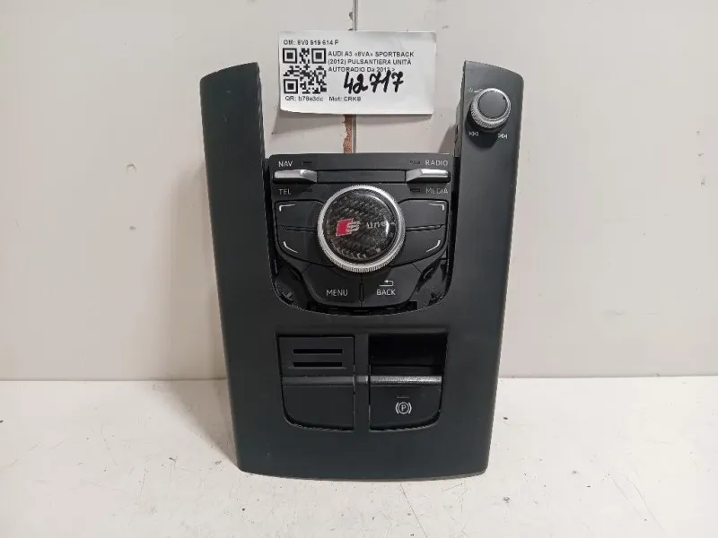Pulsantiera Unità Autoradio 8V0919614P Audi A3 8VA Sportback 2012