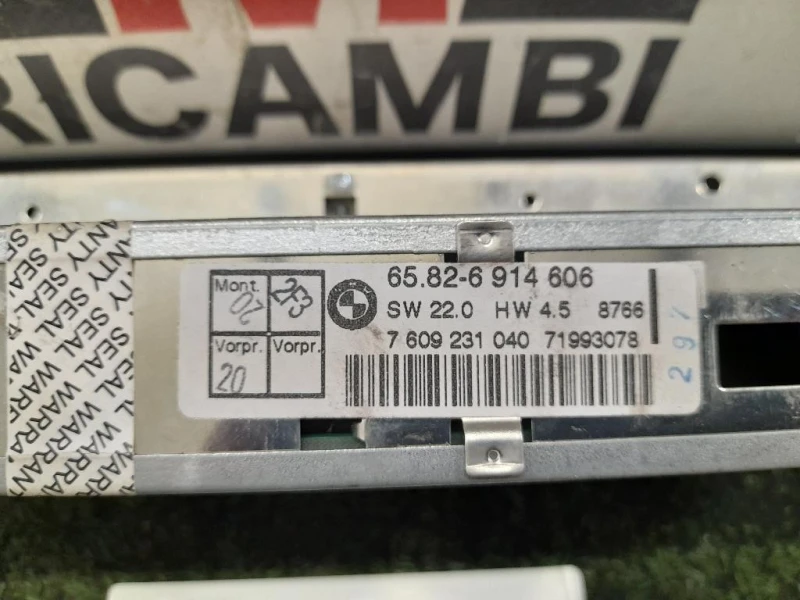 Pulsantiera Unità Autoradio 65826914606 Bmw X5 E53 2000