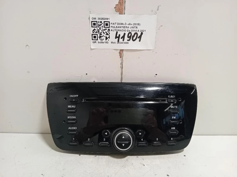 Pulsantiera Unità Autoradio 28252891 Fiat Doblò III 2015