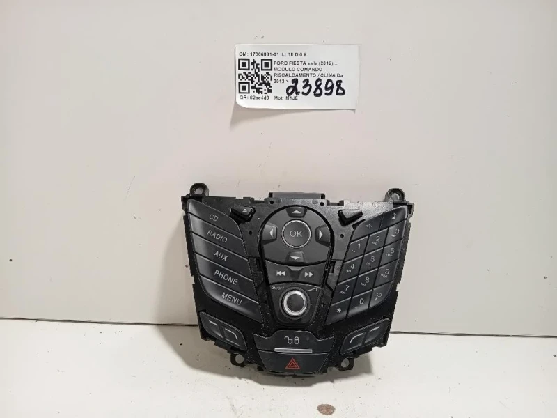 Pulsantiera Unità Autoradio 17006881-01 Ford Fiesta VI 2012
