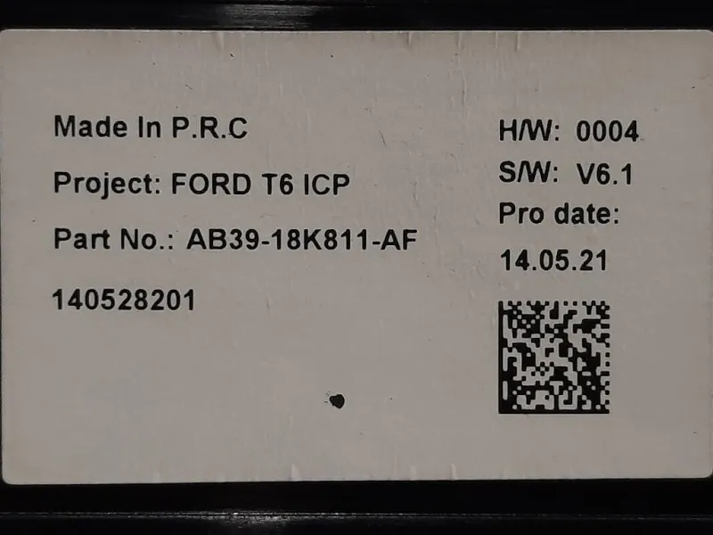 Pulsantiera Unità Autoradio AB39-18K811-AF Ford Ranger IV 2012