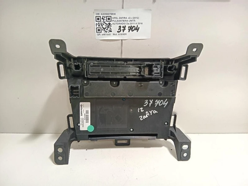Pulsantiera Unità Autoradio A2C53375838 Opel Zafira C 2012
