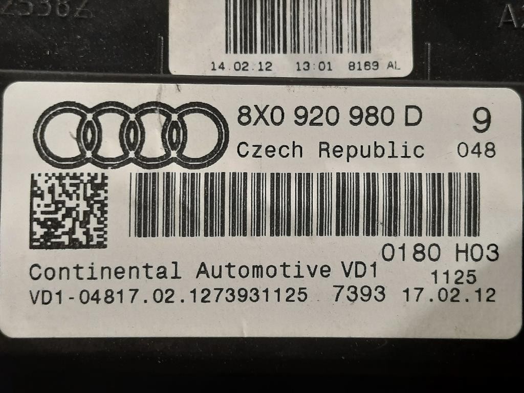 Quadro Strumenti 8X0 920 980 D Audi A1 8XA Sportback 2012