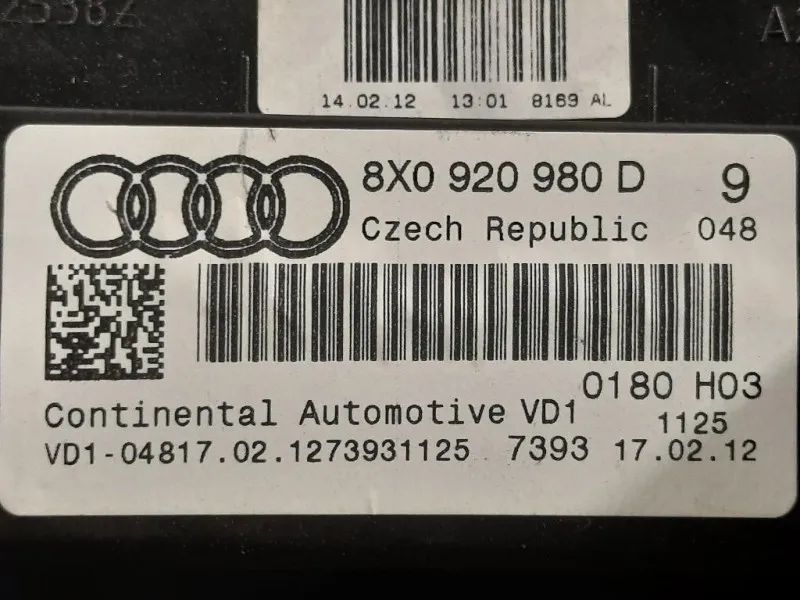 Quadro Strumenti 8X0 920 980 D Audi A1 8XA Sportback 2012