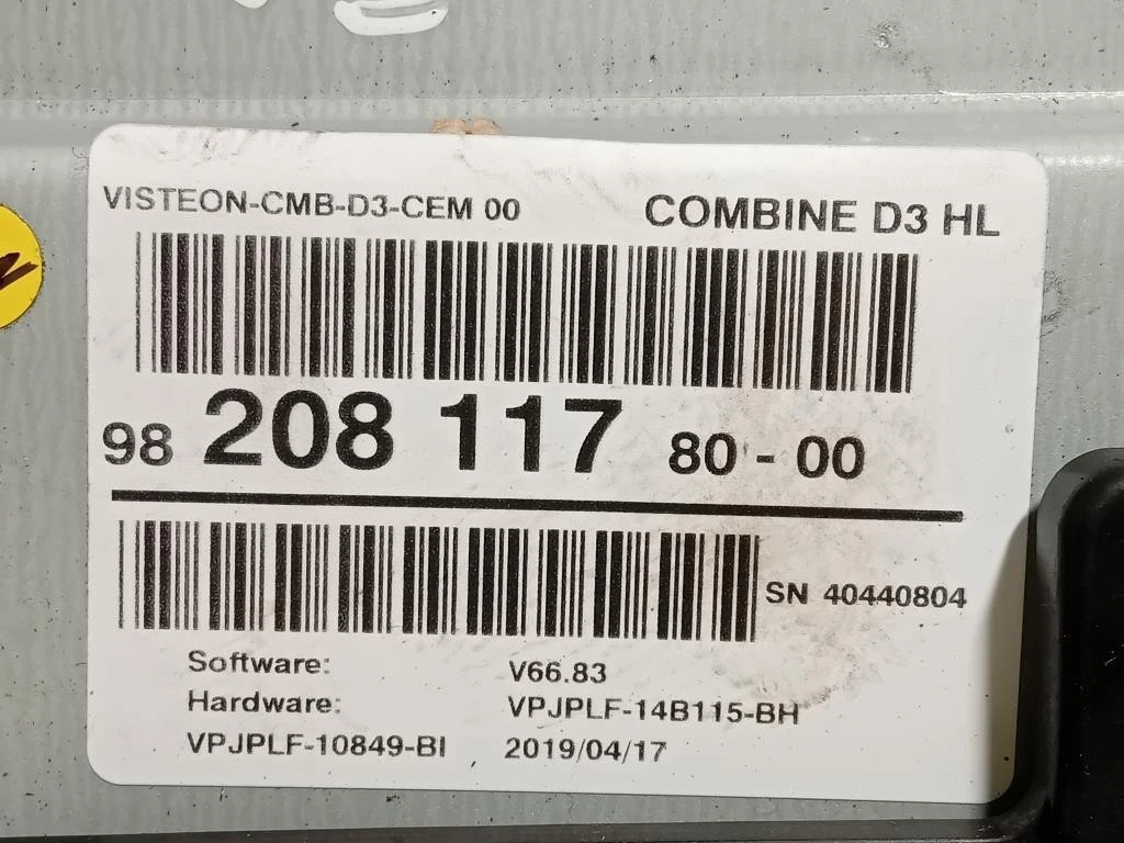 Quadro Strumenti 9820811780 Citroen DS3 Crossback 2018