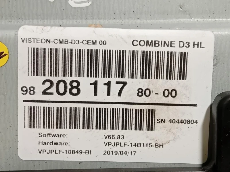 Quadro Strumenti 9820811780 Citroen DS3 Crossback 2018