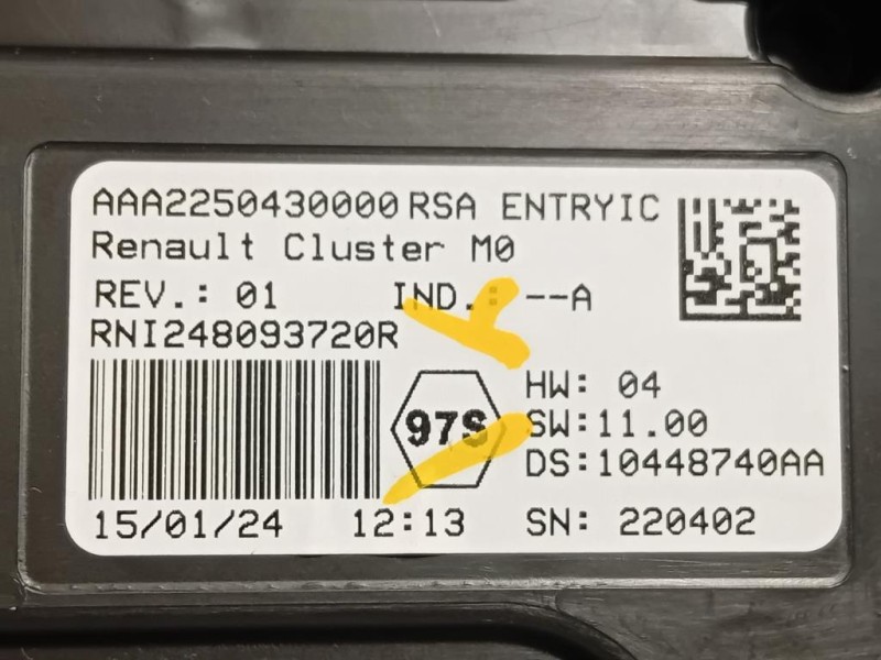 Quadro Strumenti 10448740AA Dacia Duster II 2021