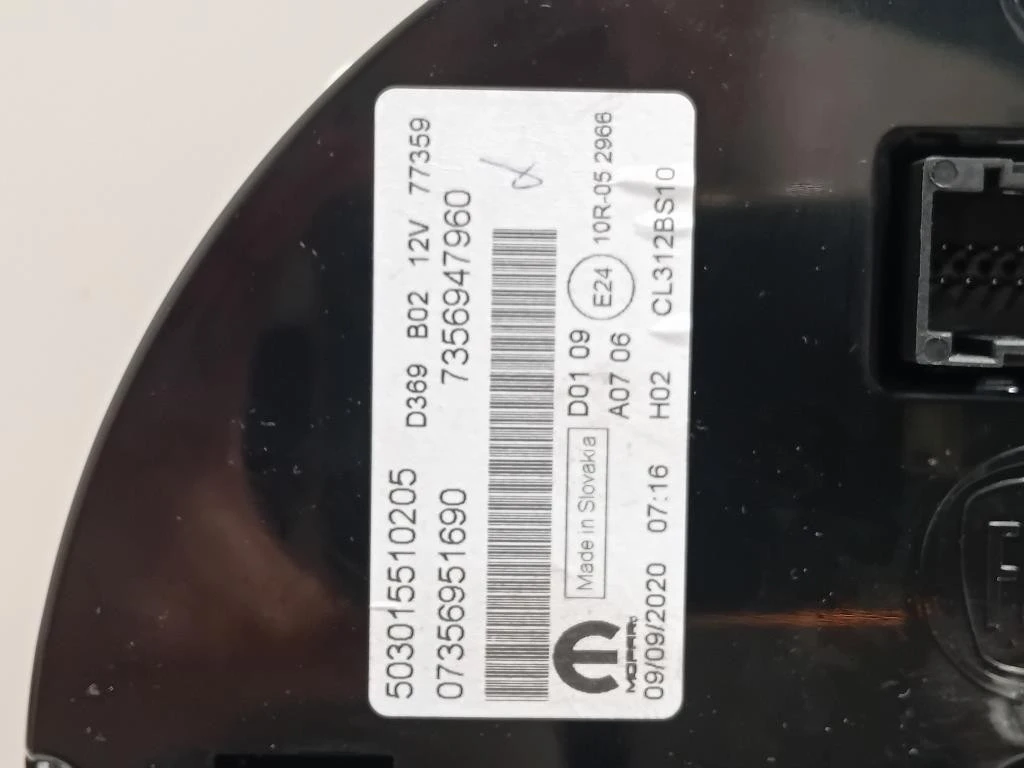 Quadro Strumenti 07356951690 Fiat 500 II 2015