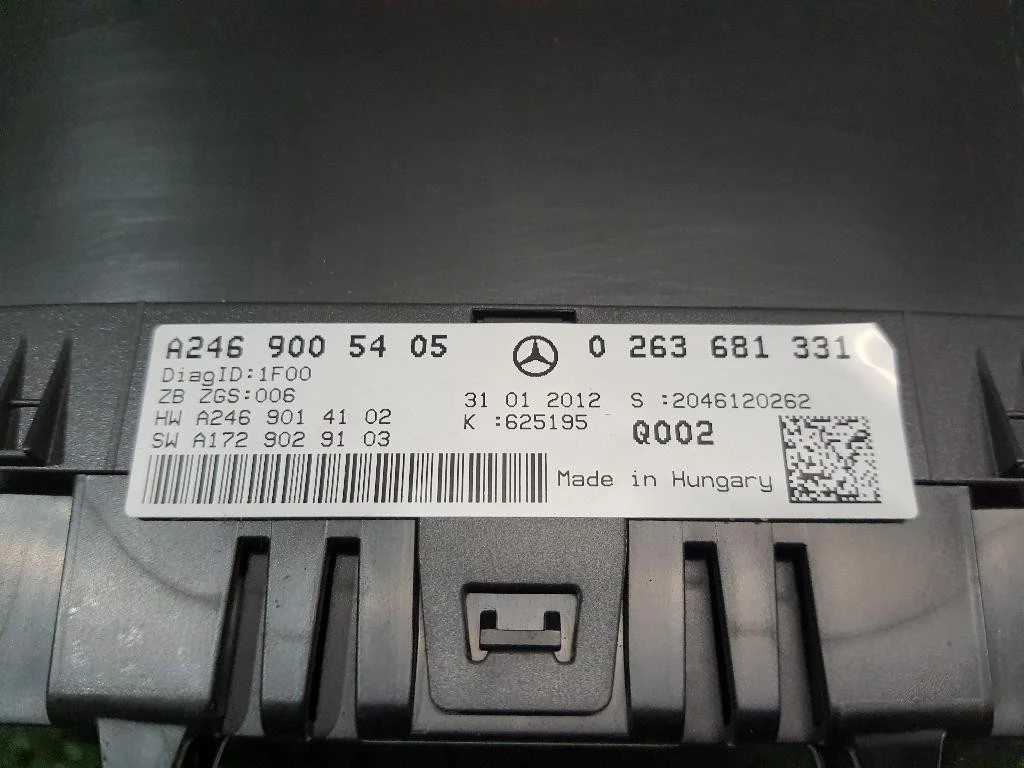 Quadro Strumenti A2469005405 Mercedes Classe B W246 2012