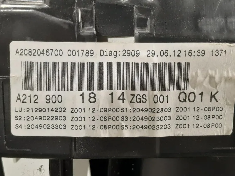 Quadro Strumenti A2129001814 Mercedes Classe C W204 2011