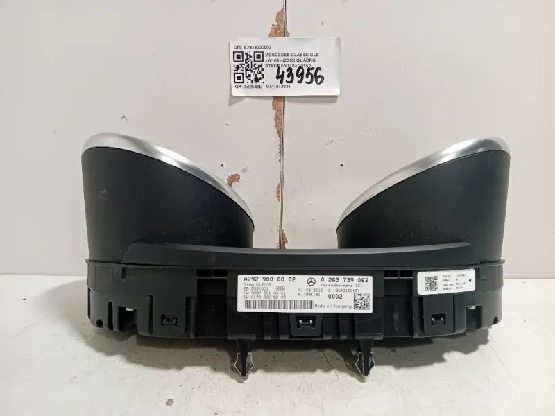 Quadro Strumenti A2929000002 Mercedes Classe GLE W166 2015