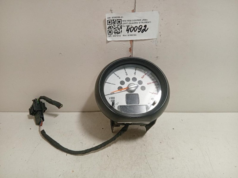 Quadro Strumenti 9306256-01 Mini MINI Cooper R56 2007