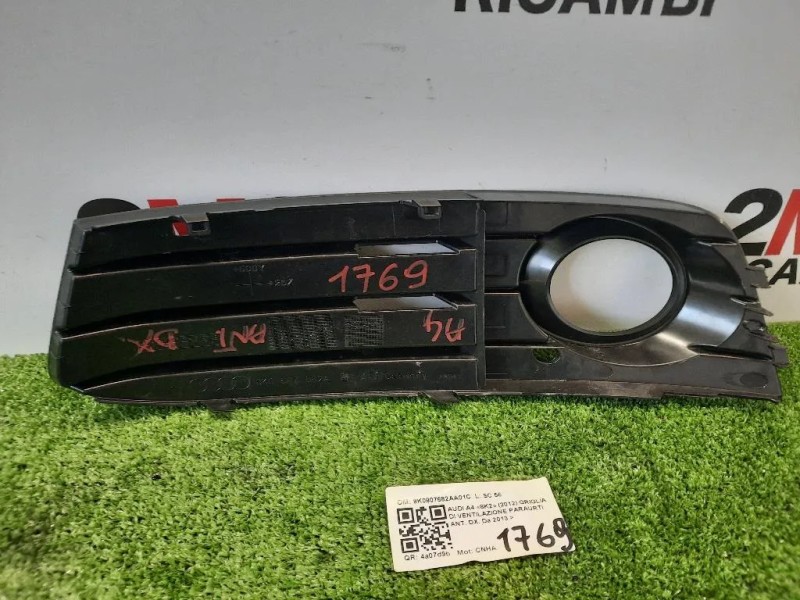 Griglia DI Ventilazione Paraurti ANT DX 8K0807682AA01C Audi A4 8K2 2012