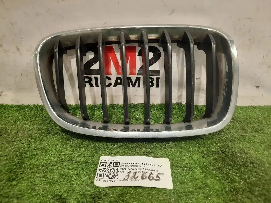 Griglia DI Ventilazione Paraurti ANT DX 7239022 Bmw Serie 1 F20 Berlina 2012