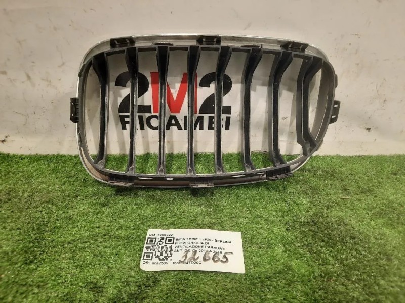Griglia DI Ventilazione Paraurti ANT DX 7239022 Bmw Serie 1 F20 Berlina 2012