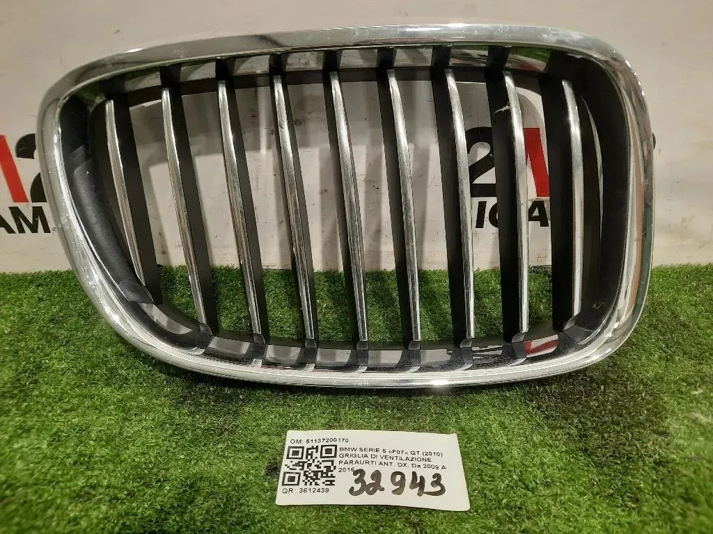 Griglia DI Ventilazione Paraurti ANT DX 51137200170 Bmw Serie 5 F07 GT 2010