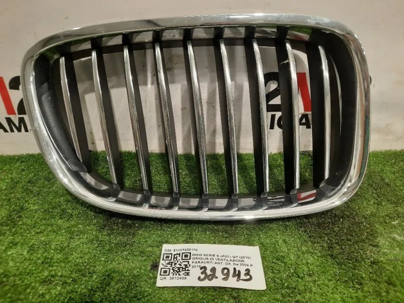 Griglia DI Ventilazione Paraurti ANT DX 51137200170 Bmw Serie 5 F07 GT 2010