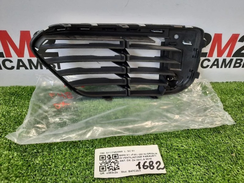Griglia DI Ventilazione Paraurti ANT DX 51117453988 Bmw X1 F48 2015