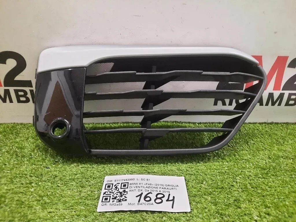 Griglia DI Ventilazione Paraurti ANT DX 51117453990 Bmw X1 F48 2015