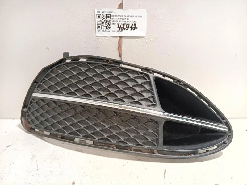 Griglia DI Ventilazione Paraurti ANT DX A2128852822 Mercedes Classe E W212 2013