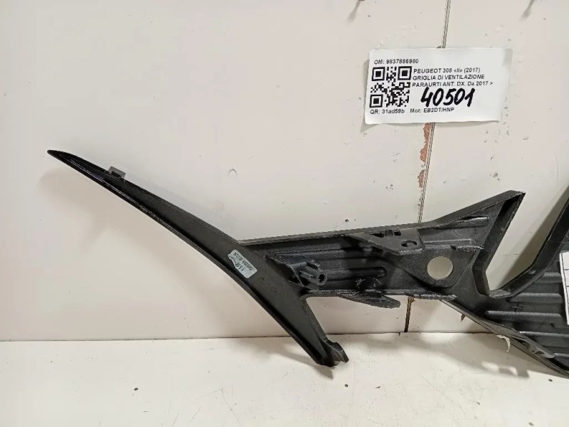 Griglia DI Ventilazione Paraurti ANT DX 9837886980 Peugeot 308 II 2017