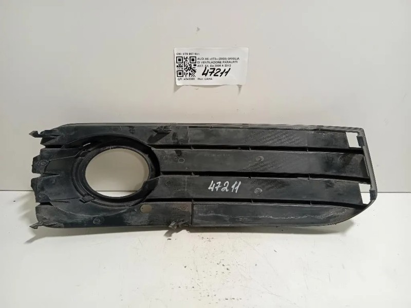 Griglia DI Ventilazione Paraurti ANT SX 8T0 807 681 Audi A5 8T3 2008
