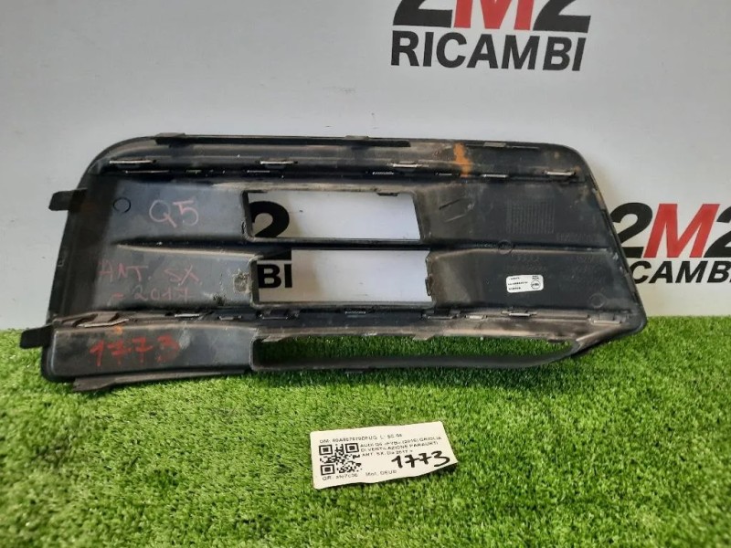 Griglia DI Ventilazione Paraurti ANT SX 80A807679DFUQ Audi Q5 FYB 2016