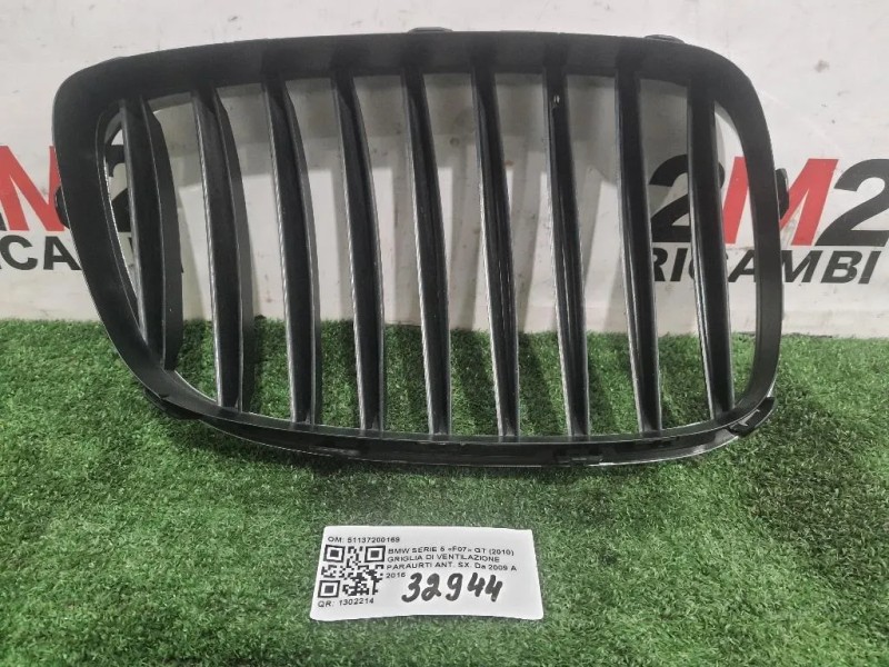 Griglia DI Ventilazione Paraurti ANT SX 51137200169 Bmw Serie 5 F07 GT 2010