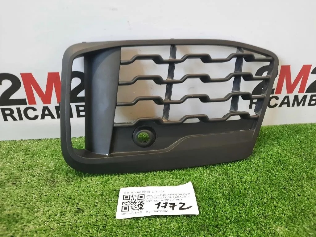 Griglia DI Ventilazione Paraurti ANT SX 51118059889 Bmw X1 F48 2015
