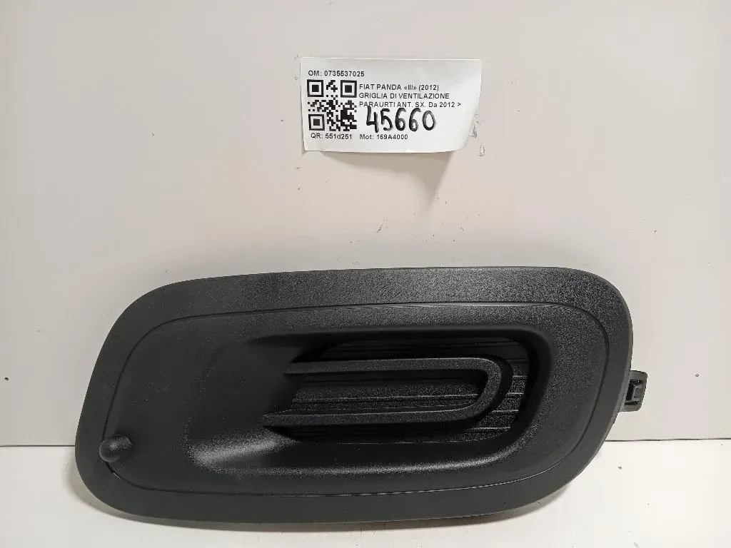 Griglia DI Ventilazione Paraurti ANT SX 0735537025 Fiat Panda III 2012