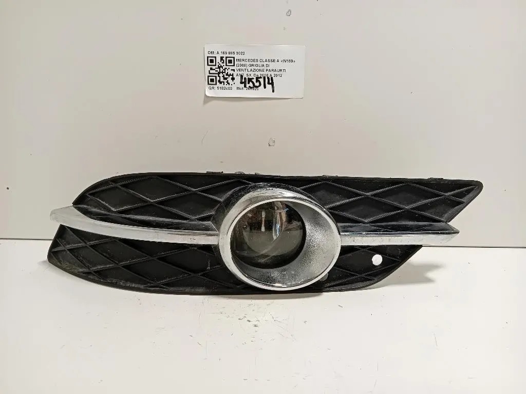 Griglia DI Ventilazione Paraurti ANT SX A1698852922 Mercedes Classe A W169 2008