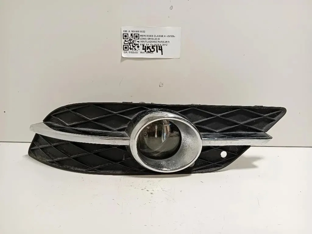 Griglia DI Ventilazione Paraurti ANT SX A1698852922 Mercedes Classe A W169 2008