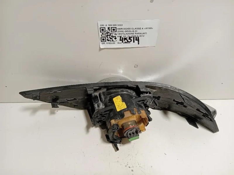 Griglia DI Ventilazione Paraurti ANT SX A1698852922 Mercedes Classe A W169 2008