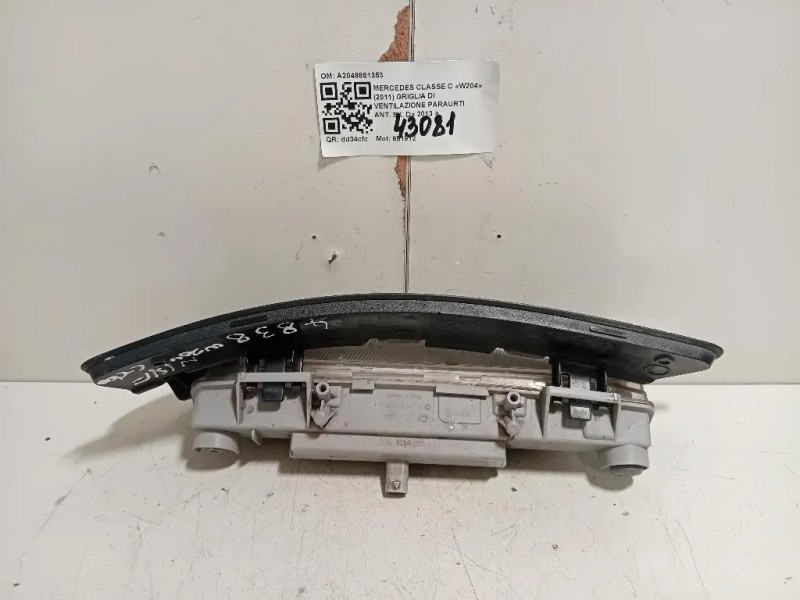 Griglia DI Ventilazione Paraurti ANT SX A2048851353 Mercedes Classe C W204 2011