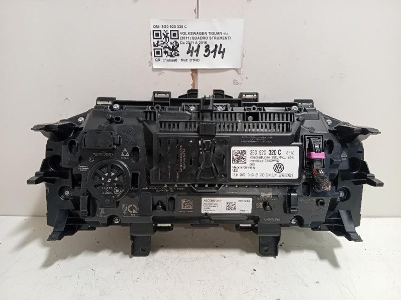 Quadro Strumenti 3G0 920 320 C Volkswagen Tiguan I 2011
