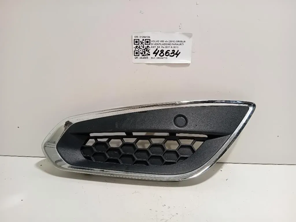 Griglia DI Ventilazione Paraurti ANT SX 31294135 Volvo V60 I 2010