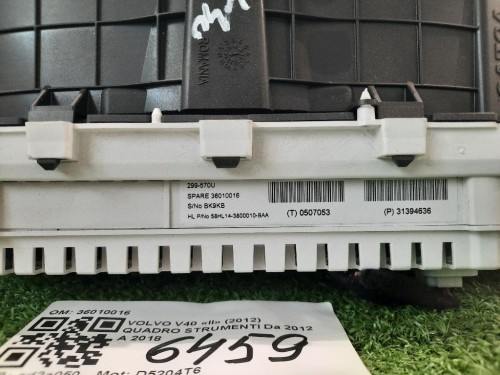 Quadro Strumenti 36010016 Volvo V40 II 2012