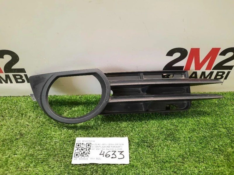 Griglia DI Ventilazione Paraurti INF ANT DX 8P3807681A FENDI FENDINEBBIA CORNICE SX Audi A3 8P1 2004