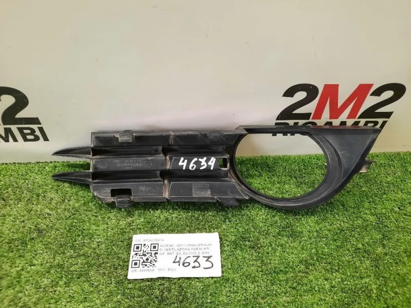 Griglia DI Ventilazione Paraurti INF ANT DX 8P3807681A FENDI FENDINEBBIA CORNICE SX Audi A3 8P1 2004