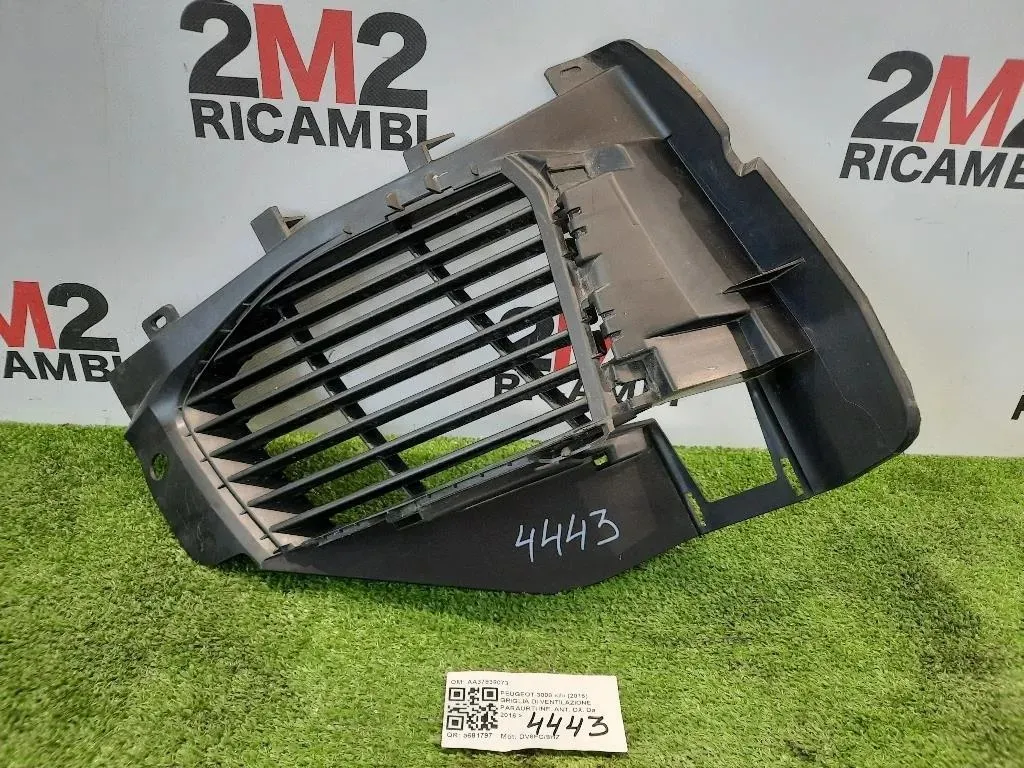 Griglia DI Ventilazione Paraurti INF ANT DX AA37938073 ANT DX DESTRO Peugeot 3008 II 2016