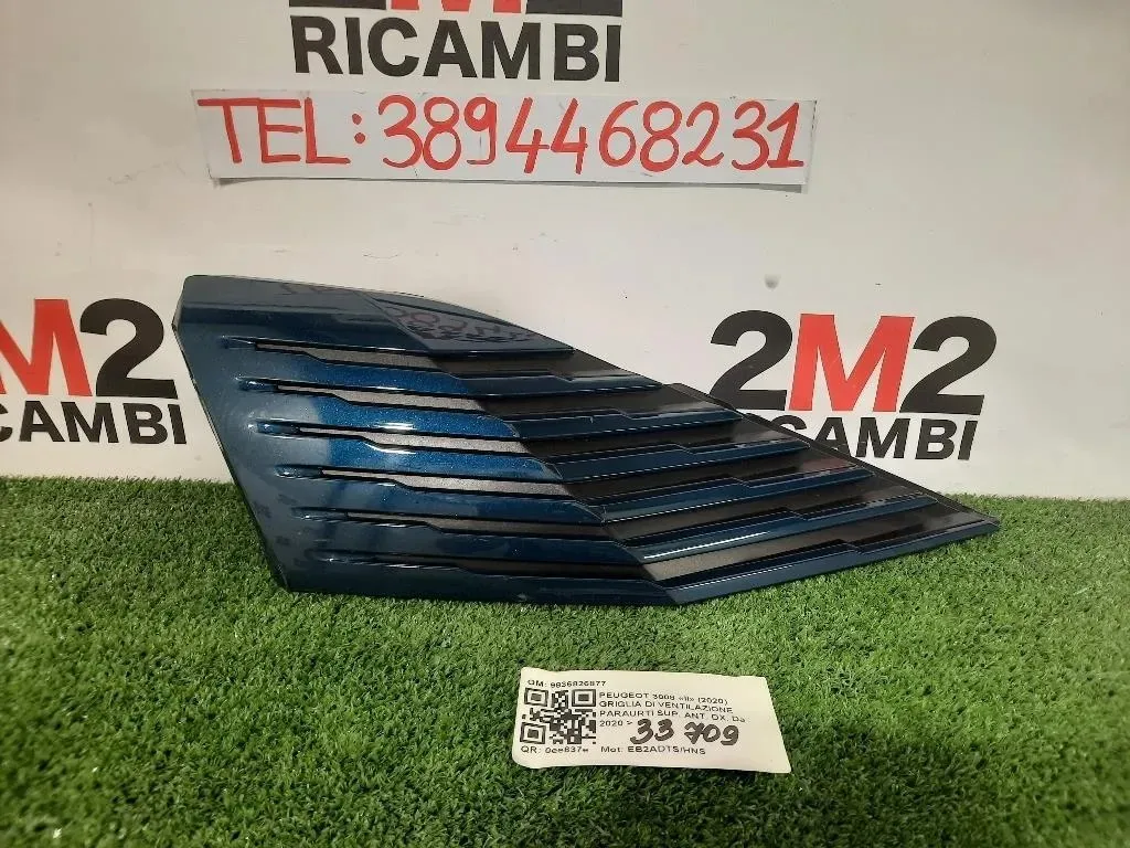 Griglia DI Ventilazione Paraurti SUP ANT DX MODANATURA ANTERIORE 9836826877 Peugeot 3008 II 2020
