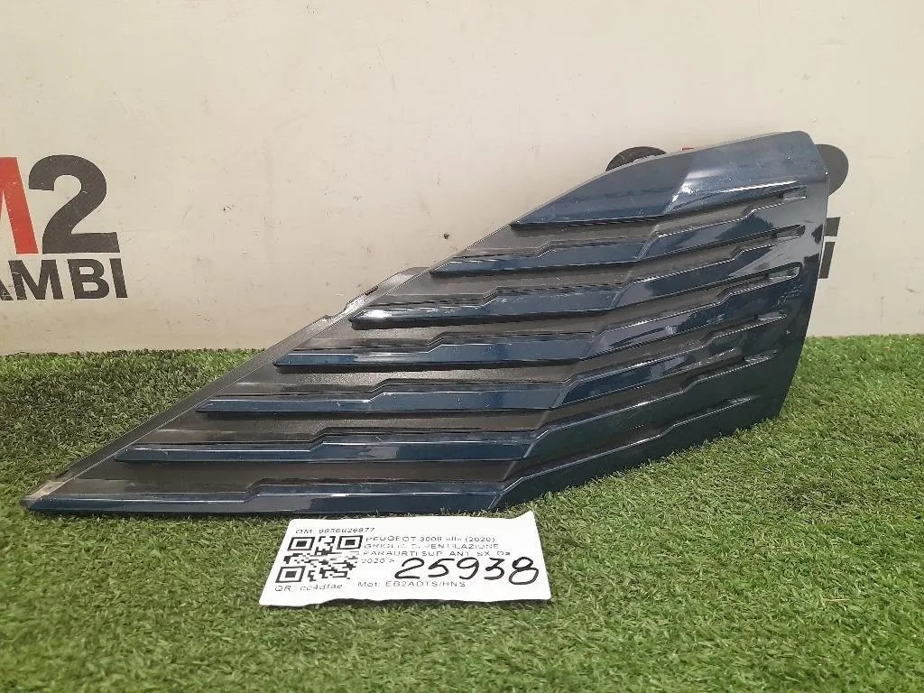Griglia DI Ventilazione Paraurti SUP ANT SX 9836826977 Peugeot 3008 II 2020