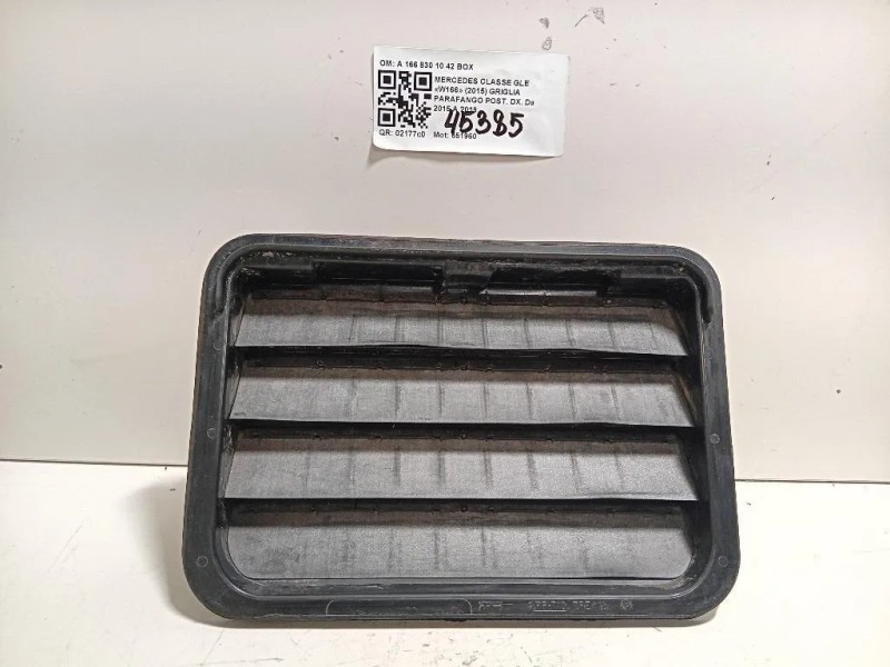 Griglia Parafango POST DX A 166 830 10 42 BOX Mercedes Classe GLE W166 2015