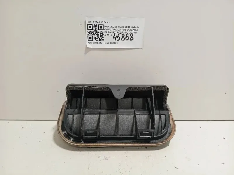 Griglia Presa Daria Paraurti POST SX A204 830 04 42 Mercedes Classe B W246 2012