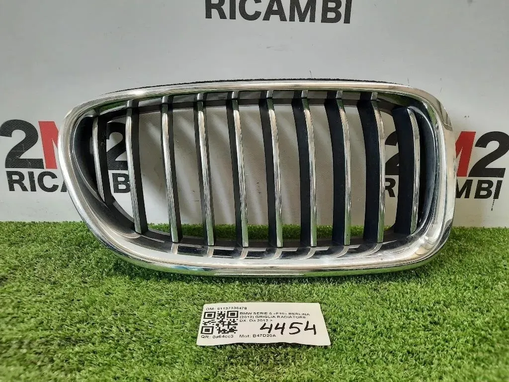 Griglia Radiatore DX 51137336478 Bmw Serie 5 F10 Berlina 2012