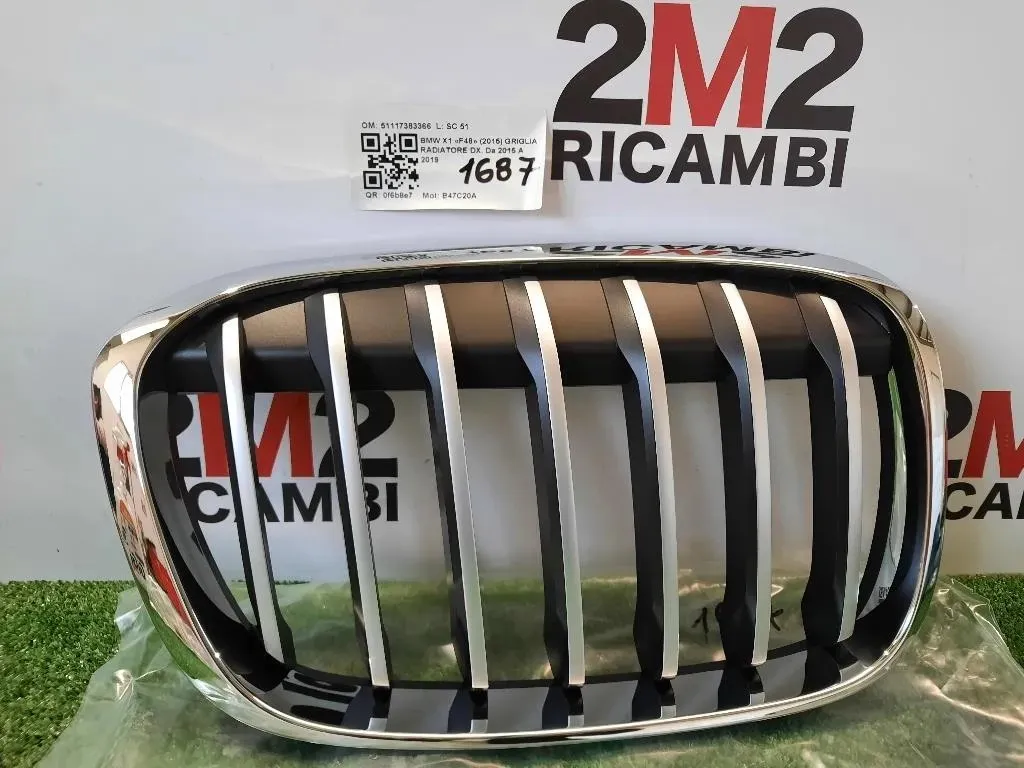 Griglia Radiatore DX 51117383366 Bmw X1 F48 2015