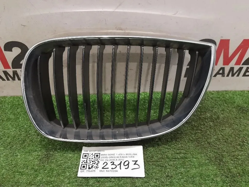 Griglia Radiatore SX 51137128613 Bmw Serie 1 E81 Berlina 2005