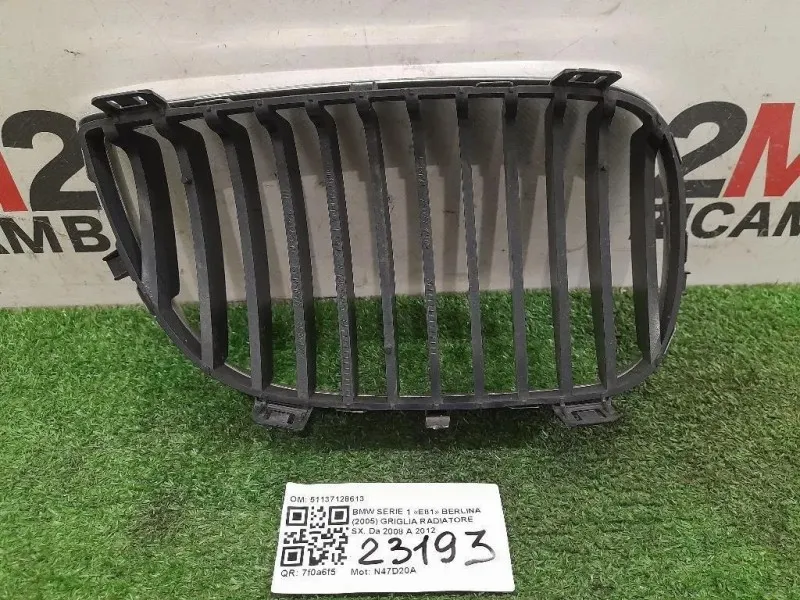 Griglia Radiatore SX 51137128613 Bmw Serie 1 E81 Berlina 2005