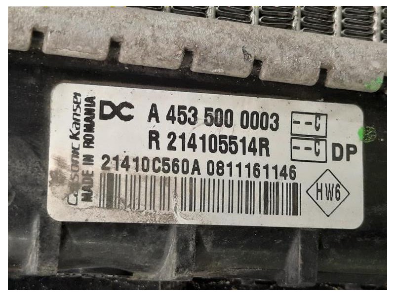 Radiatore Acqua A4535000003 A4535000054 Smart Forfour 453 2015