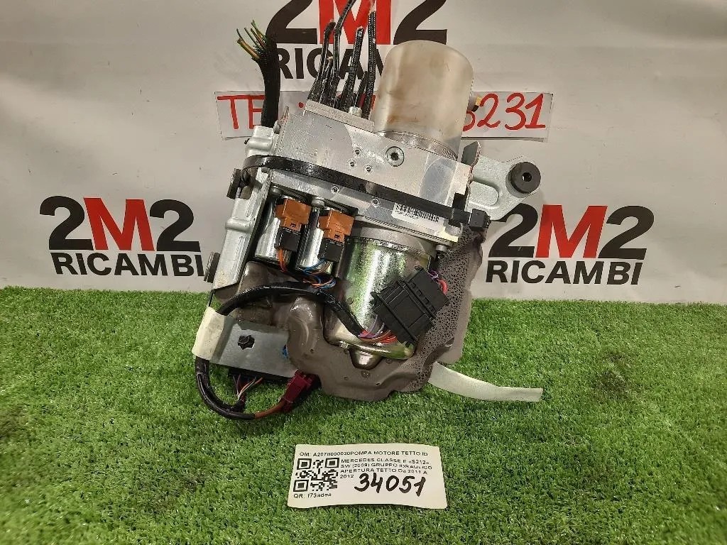 Gruppo Idraulico Apertura Tetto A2078000030POMPA MOTORE TETTO IDRAULICO Mercedes Classe E S212 SW 2009
